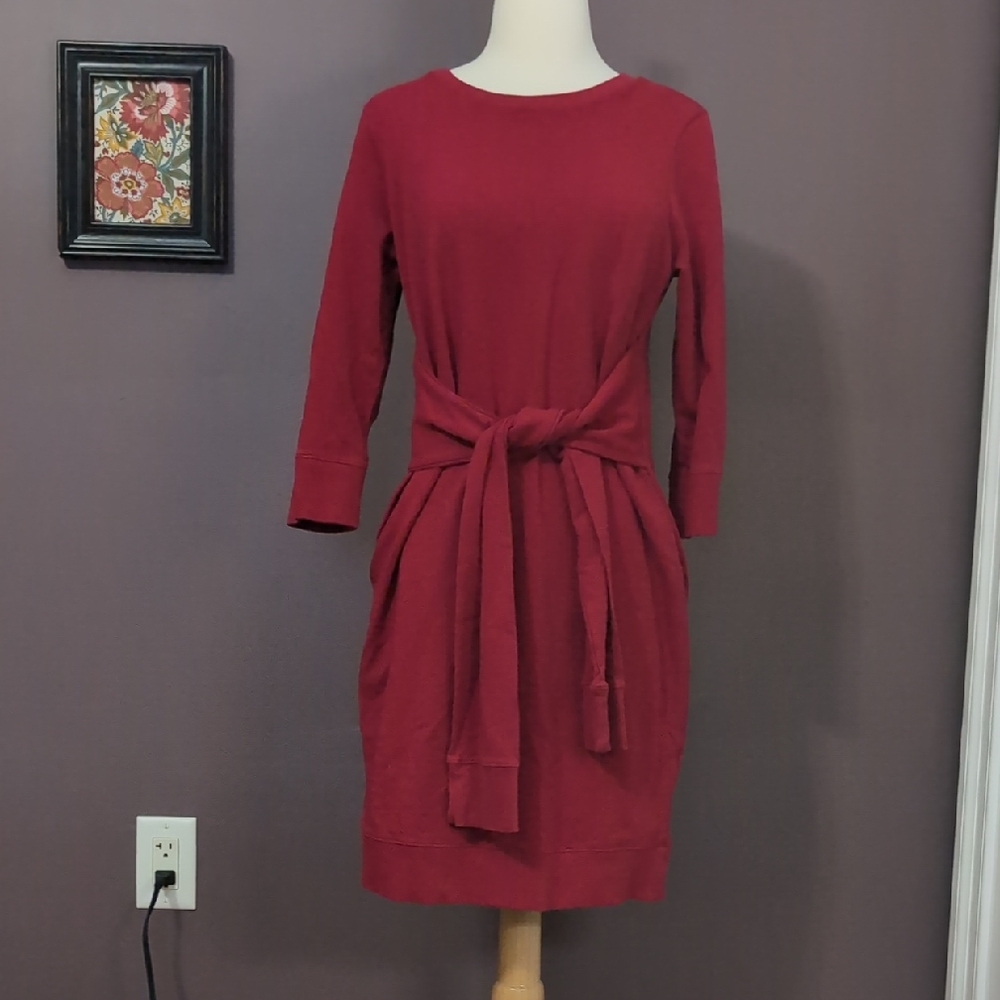 Universal Standard Size 2-4 Red Misa Tie Sweatshirt Dress